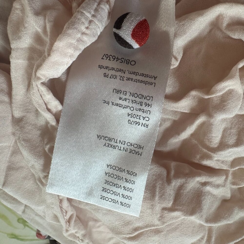 Anthropologie Tiered Maxi Dress V Neck Flutter Sleeve Southwestern Size M - Picture 11 of 11